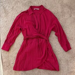 Pink Zara Wrap Dress